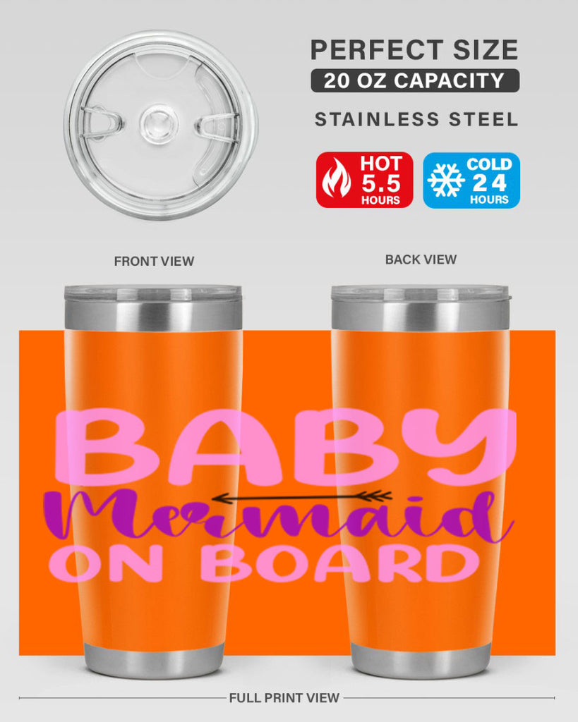 Baby Mermaid On Board 23#- mermaid- Tumbler