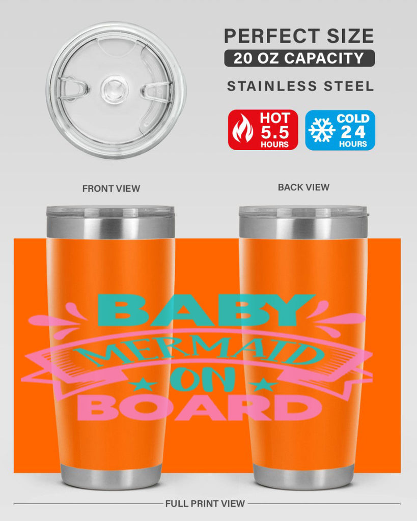 Baby Mermaid On Board 27#- mermaid- Tumbler