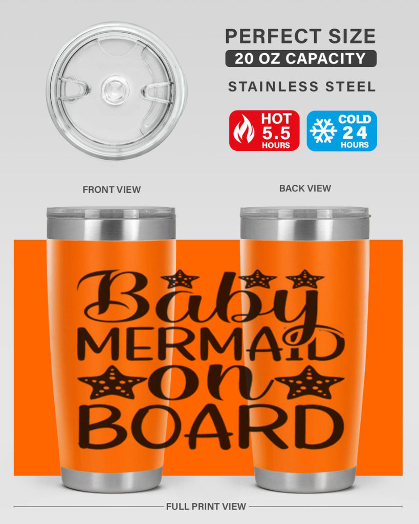 Baby Mermaid On Board 32#- mermaid- Tumbler