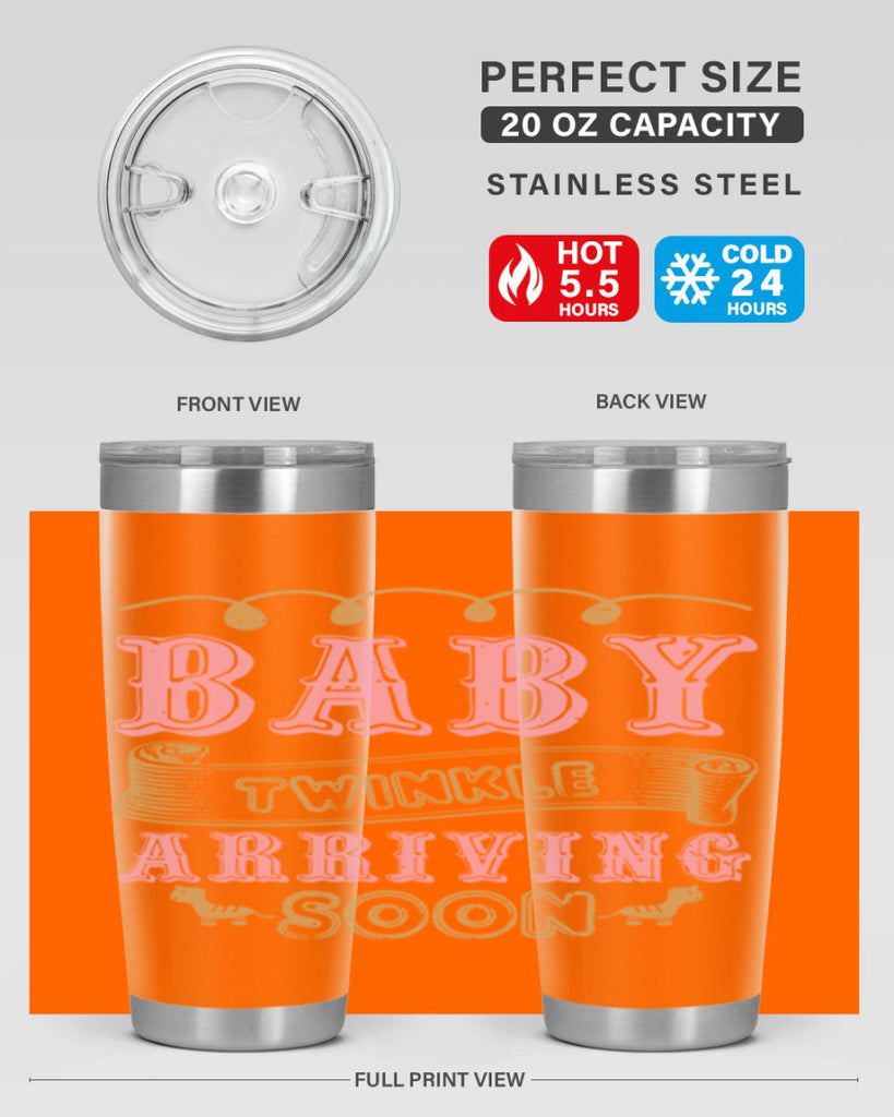 Baby Rwinkle arriving soon Style 48#- baby shower- tumbler