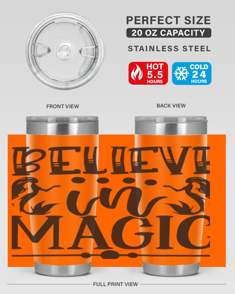 Believe in magic 65#- mermaid- Tumbler