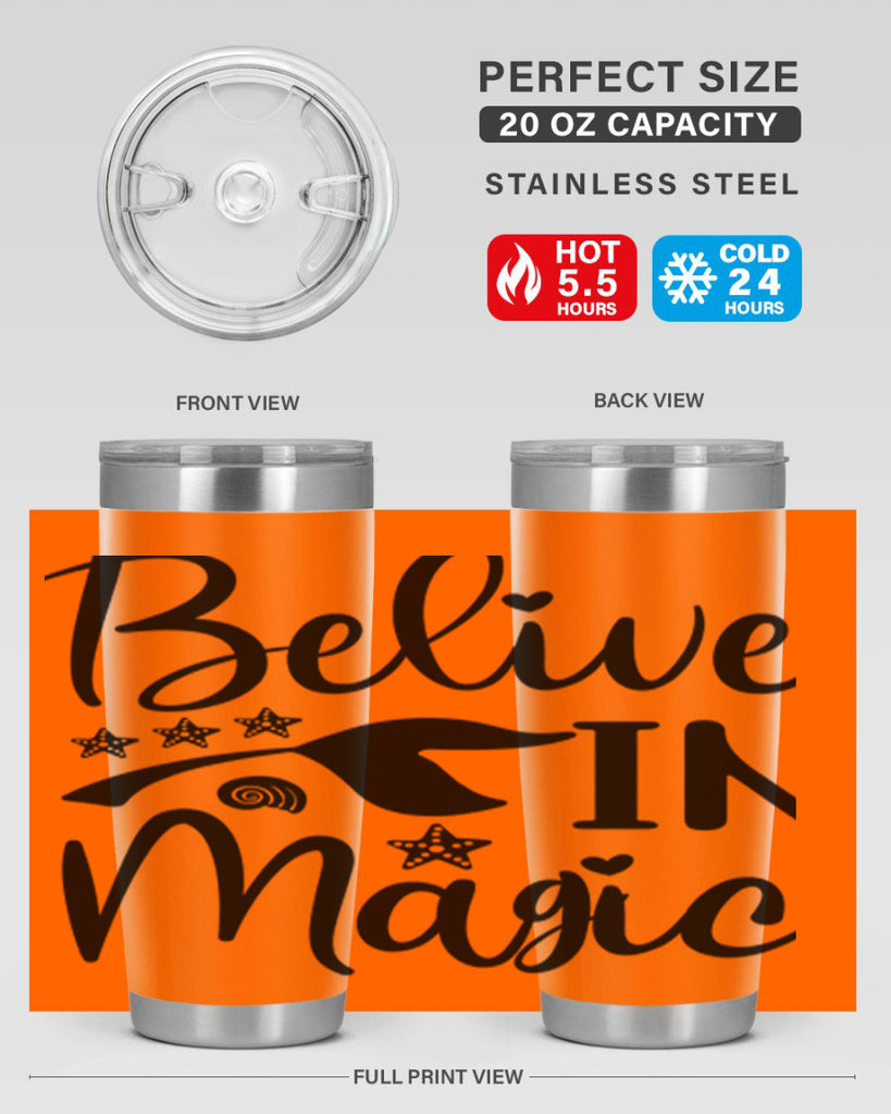 Belive in magic design 66#- mermaid- Tumbler