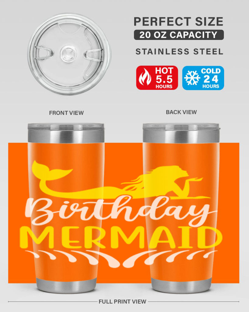 Birthday Mermaid 68#- mermaid- Tumbler