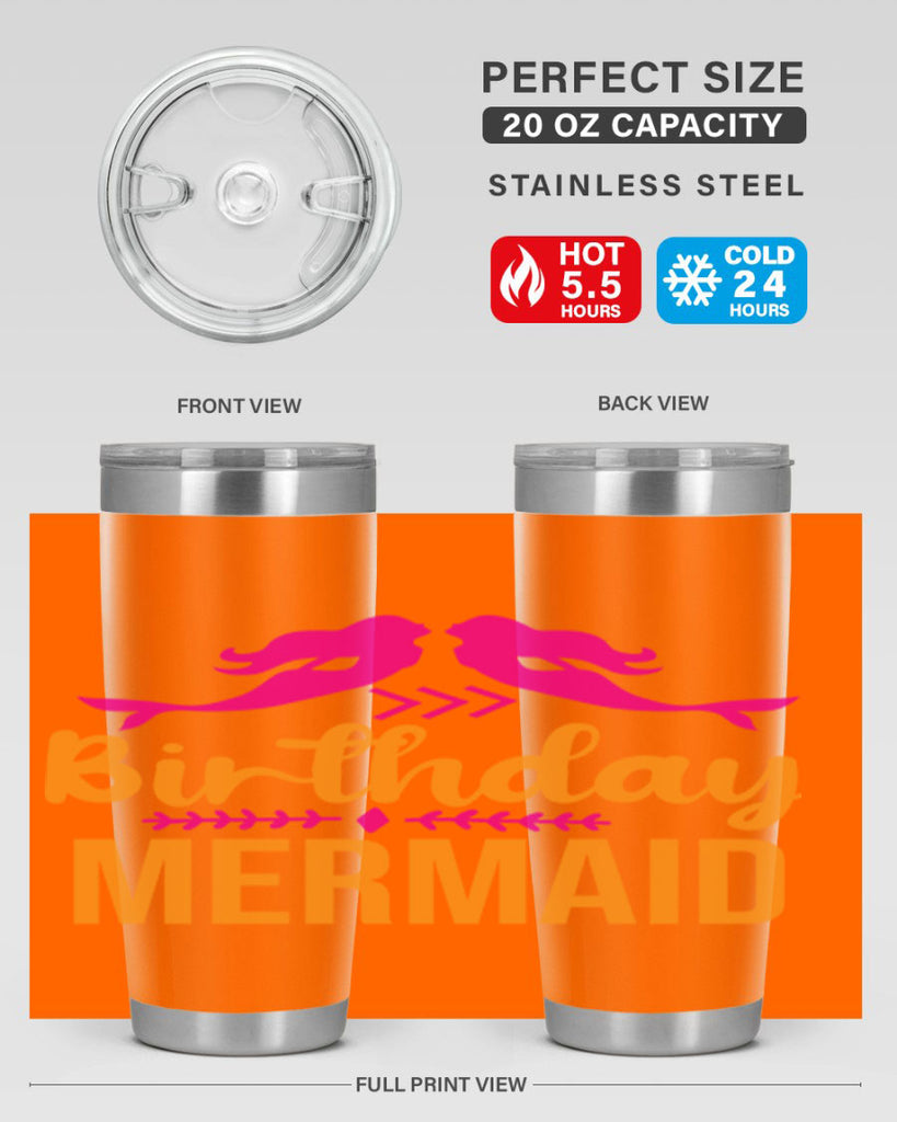 Birthday Mermaid 69#- mermaid- Tumbler