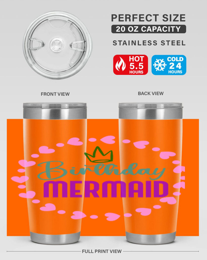 Birthday Mermaid 70#- mermaid- Tumbler