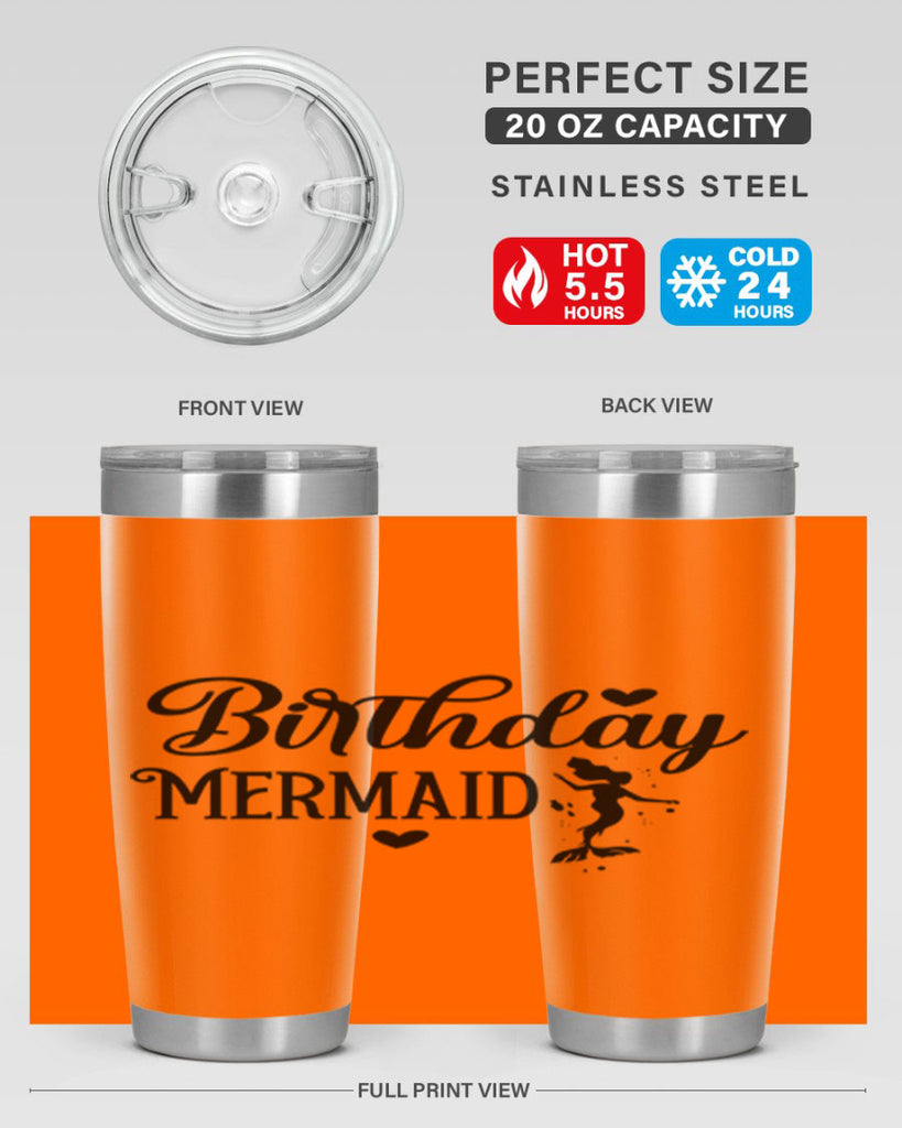 Birthday Mermaid 72#- mermaid- Tumbler