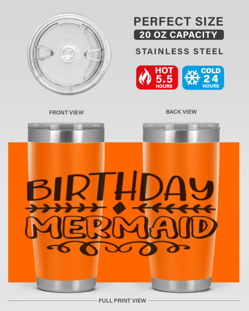 Birthday mermaid 74#- mermaid- Tumbler