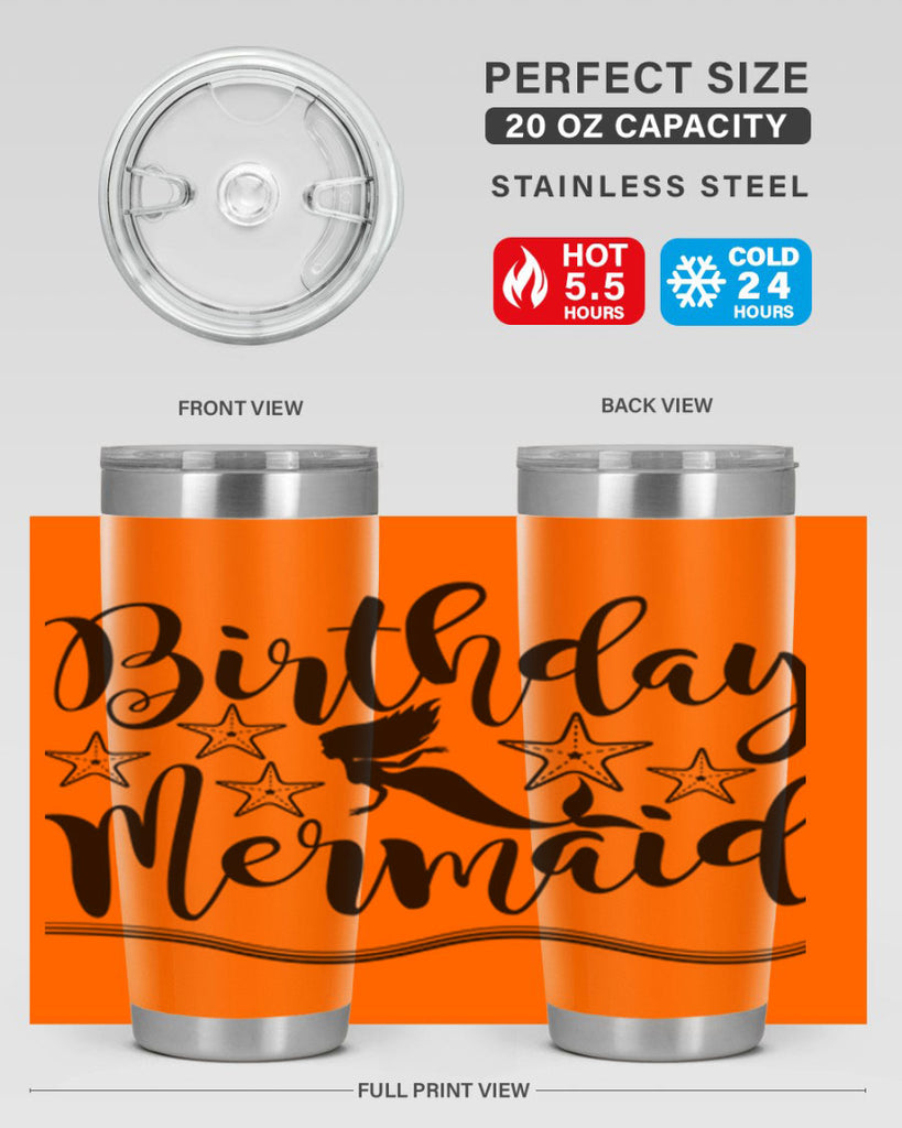 Birthday mermaid 77#- mermaid- Tumbler