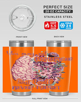 Brain Floral AlzheimerS Awareness 128#- alzheimers- Tumbler