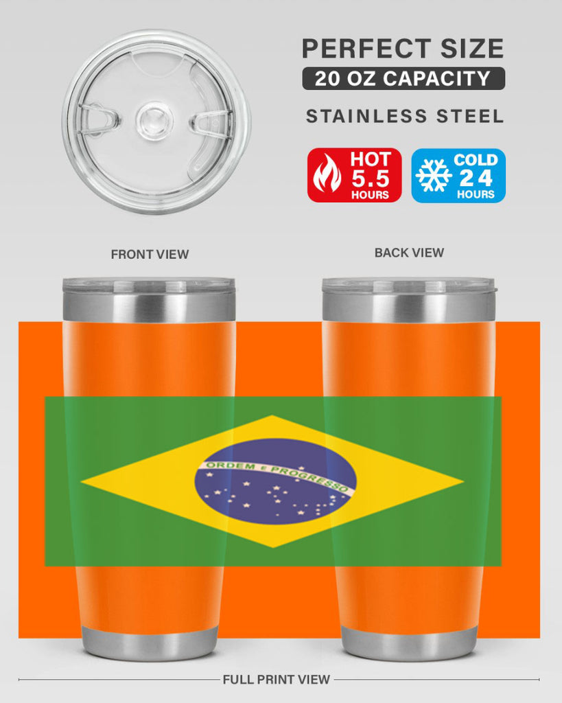 Brazil 174#- world flags- Tumbler