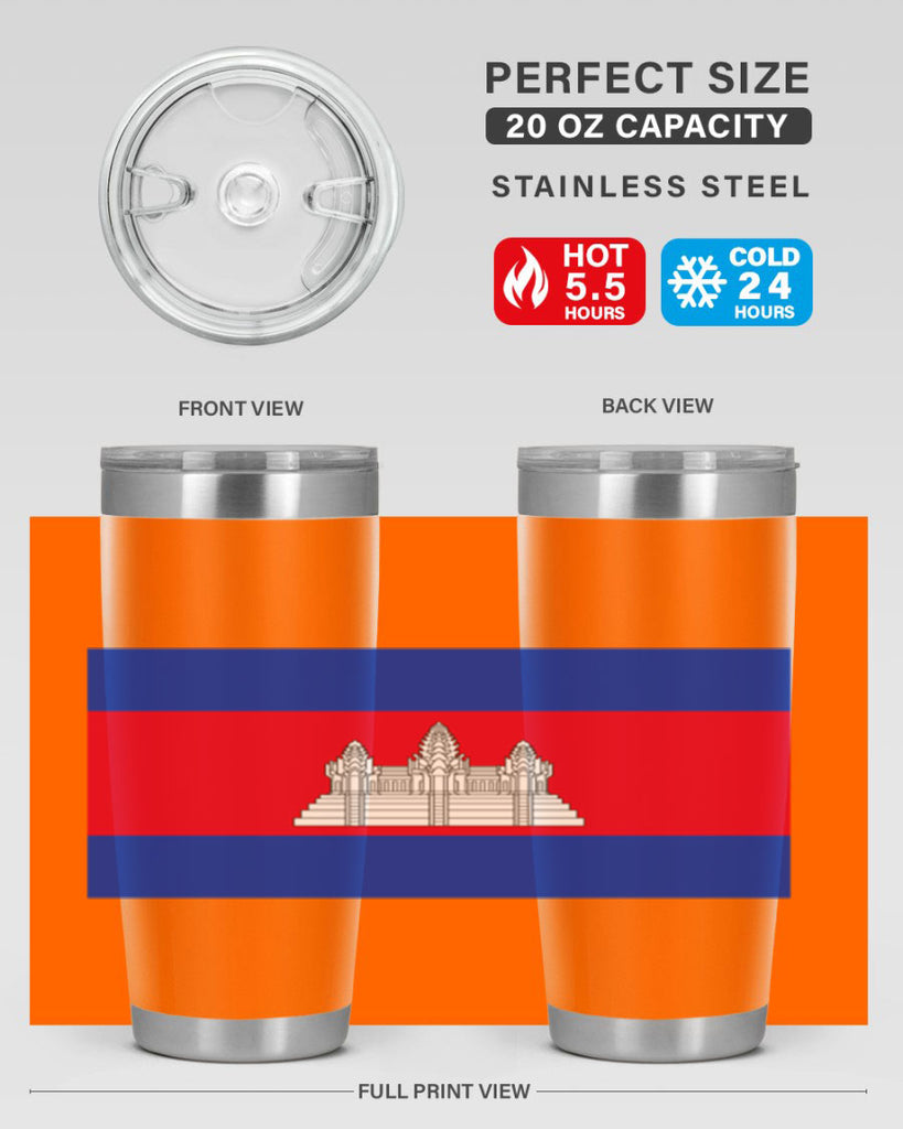 Cambodia 168#- world flags- Tumbler