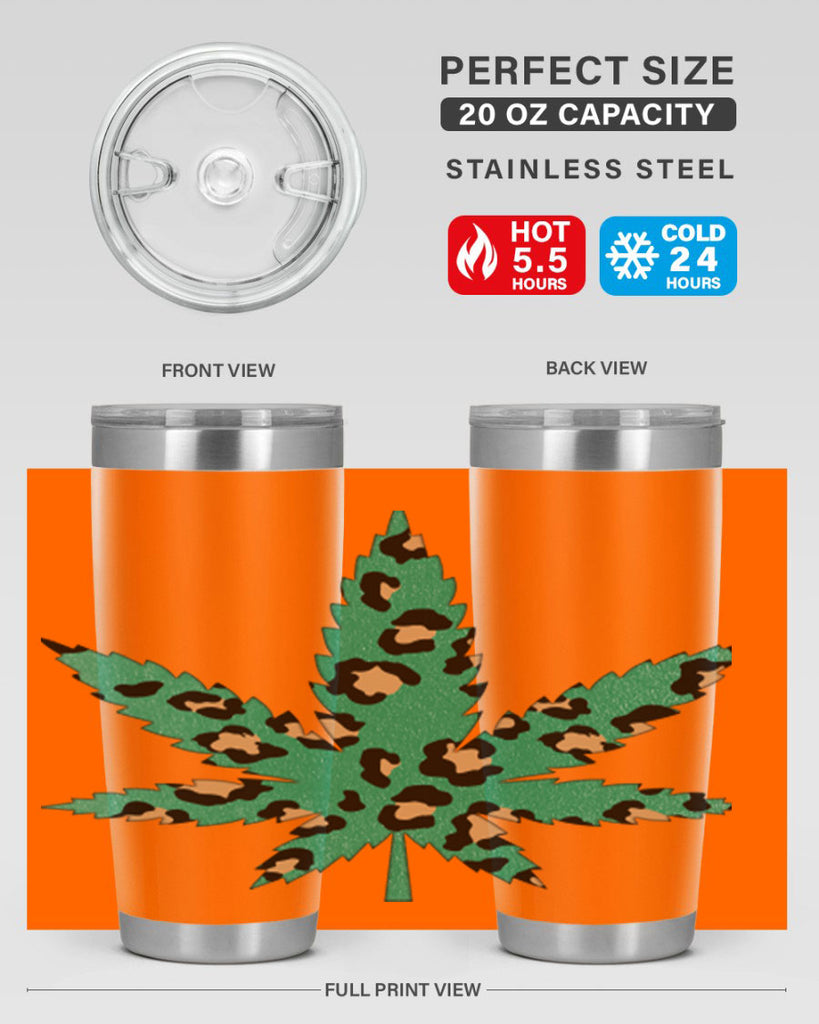 Cannabis Leopard Print 54#- marijuana- Tumbler