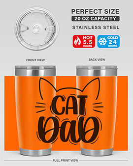 Cat Dad Style 81#- cat- Tumbler