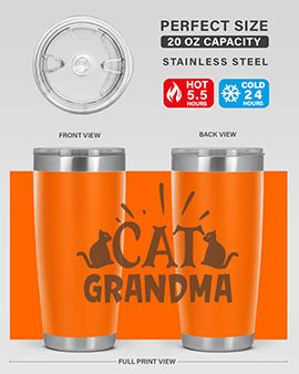 Cat Grandma Style 4#- cat- Tumbler