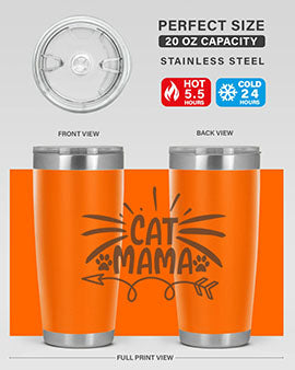 Cat Mama Style 5#- cat- Tumbler