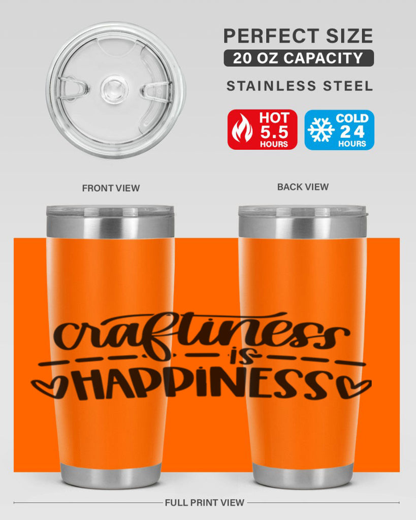 Craftiness Is Happiness 35#- crafting- Tumbler