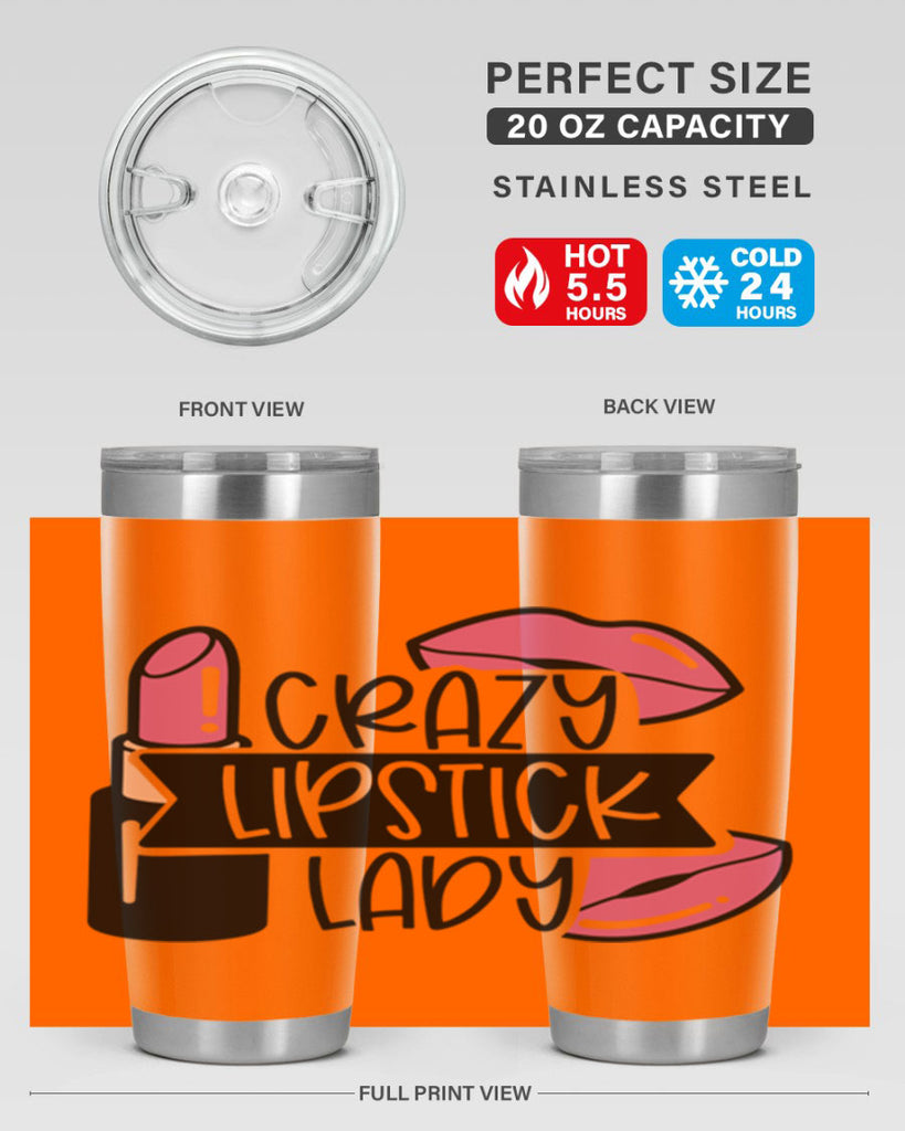 Crazy Lipstick Lady Style 108#- make up- Tumbler