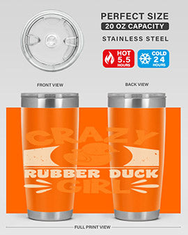 Crazy Rubber Duck Girl Style 4#- duck- Tumbler