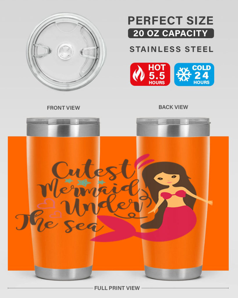 Cutest Mermaid under the sea 95#- mermaid- Tumbler