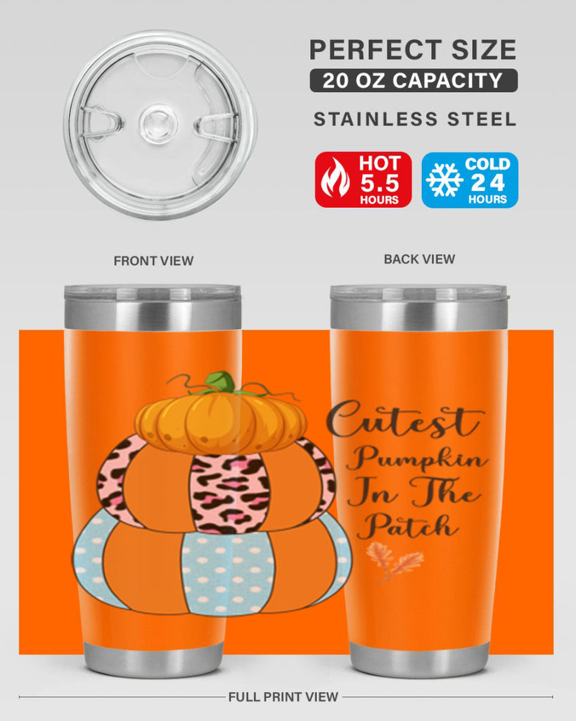 Cutest Pumpkin in the Patch 64#- fall- Tumbler
