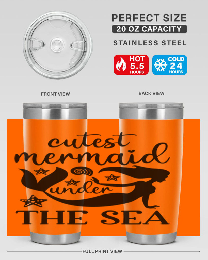 Cutest mermaid under the sea 110#- mermaid- Tumbler