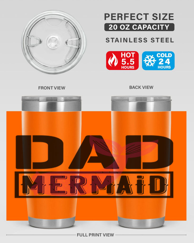 Dad mermaid 111#- mermaid- Tumbler