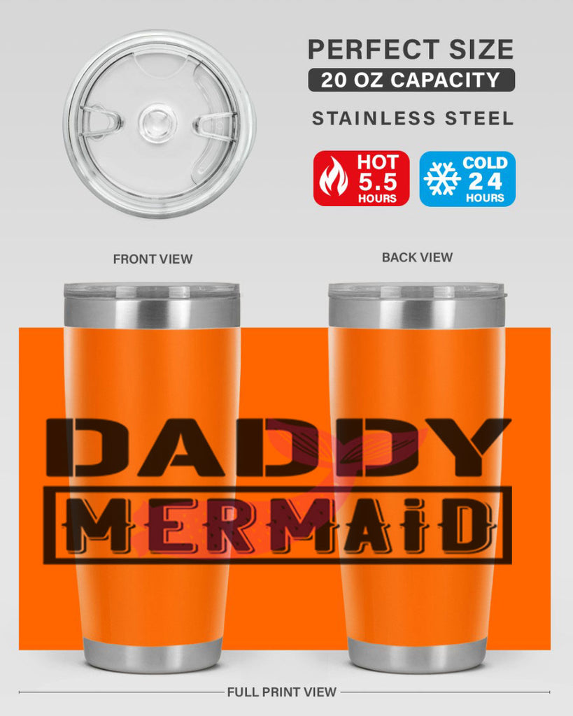 Daddy mermaid 112#- mermaid- Tumbler