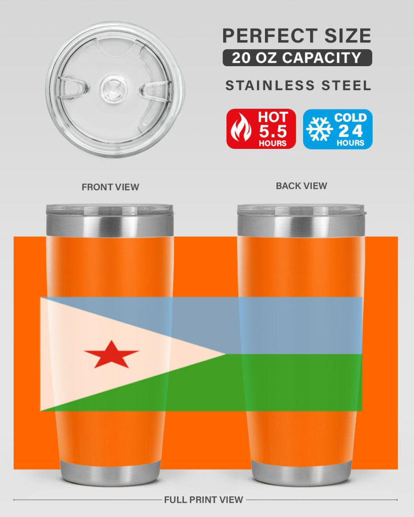 Djibouti 150#- world flags- Tumbler