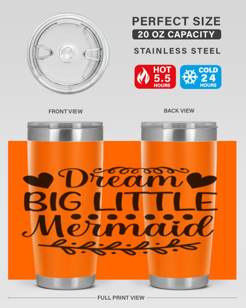 Dream big little mermaid 124#- mermaid- Tumbler