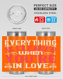 Everything is clearer when youre in love Style 48#- dog- Tumbler