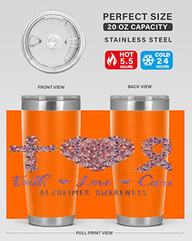 Faih Love Cure AlzheimerS Awareness 137#- alzheimers- Tumbler