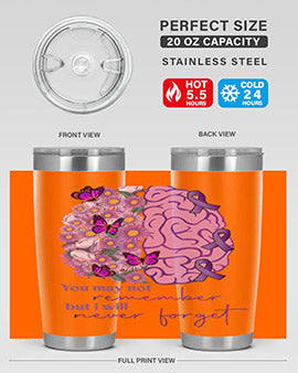 Floral Brain I Will Never Forget 146#- alzheimers- Tumbler