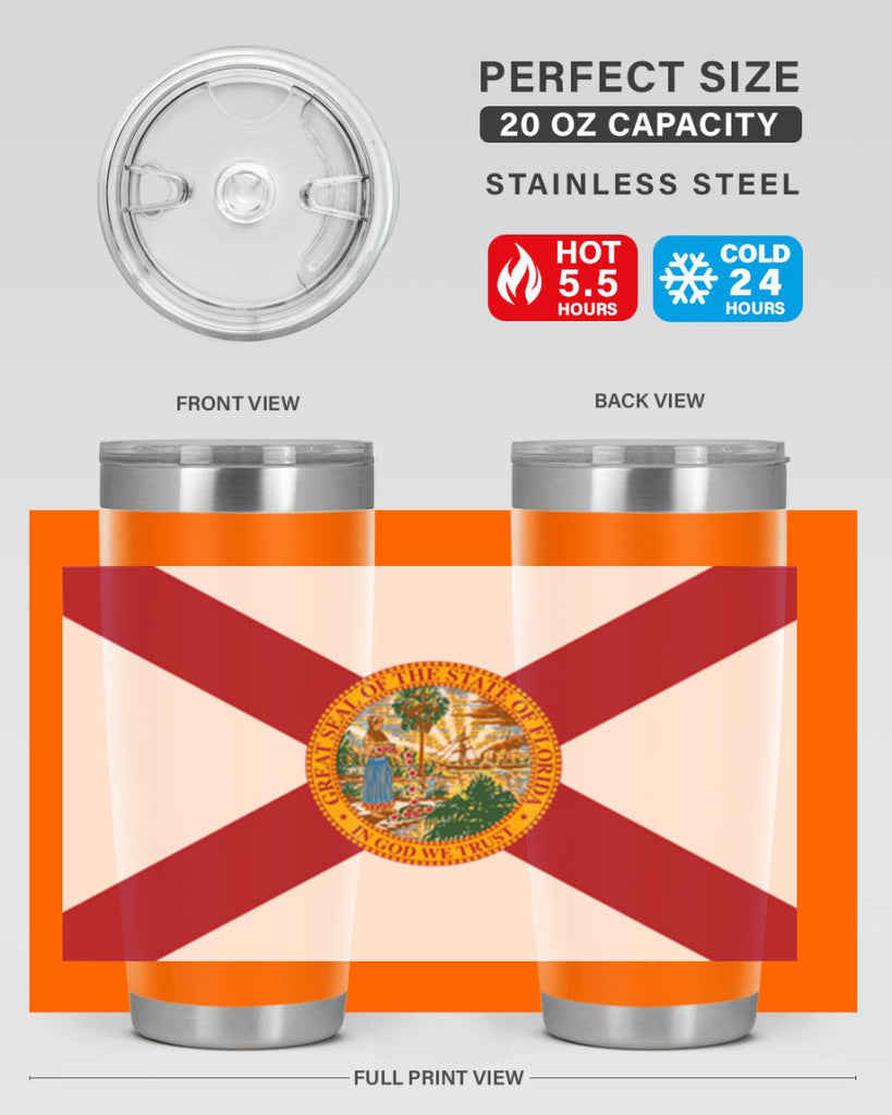 Florida 43#- Us Flags- Tumbler