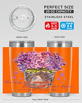 Flower Remember AlzheimerS Awareness 148#- alzheimers- Tumbler