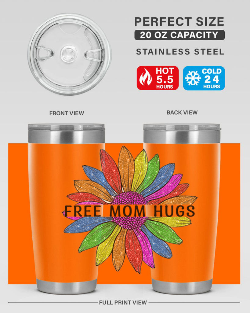 Free Mom Hugs Gay Pride Lgbt Flower 26#- lgbt- Tumbler