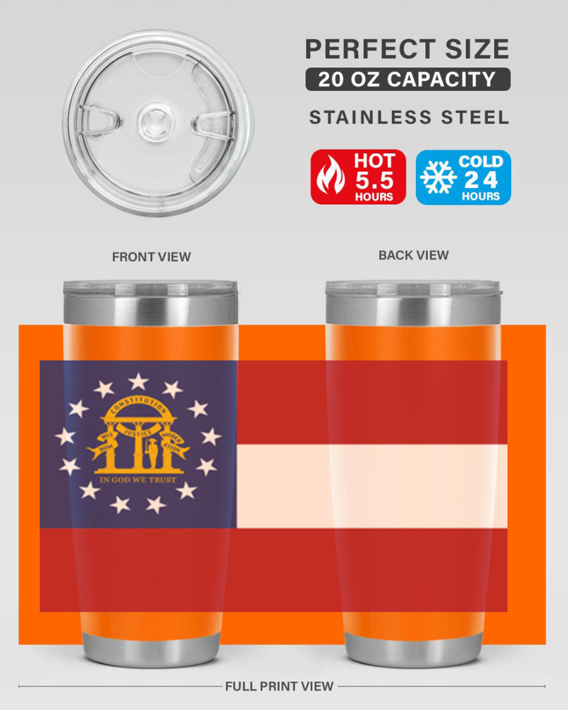 Georgia 42#- Us Flags- Tumbler