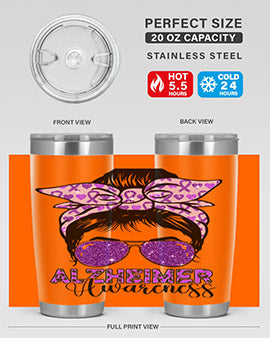 Girl Warrior Alzheimer Awareness 153#- alzheimers- Tumbler