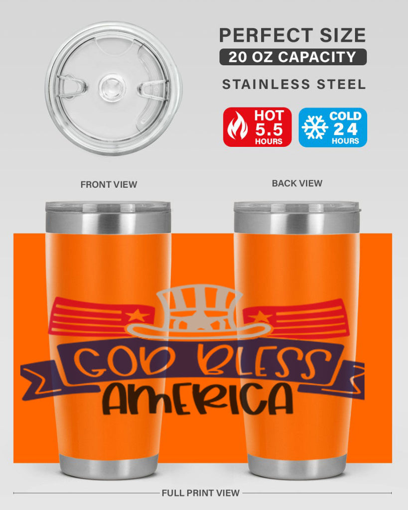 God Bless America Style 151#- Fourt Of July- Tumbler