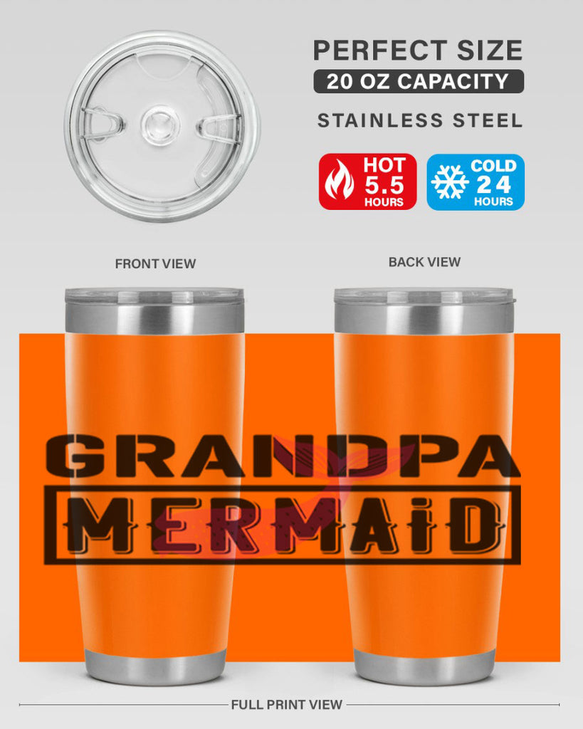 Grandpa mermaid 204#- mermaid- Tumbler