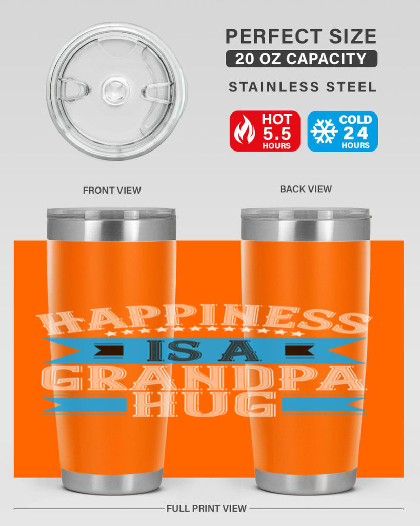 Happiness is a grandpa hug 94#- grandpa - papa- Tumbler