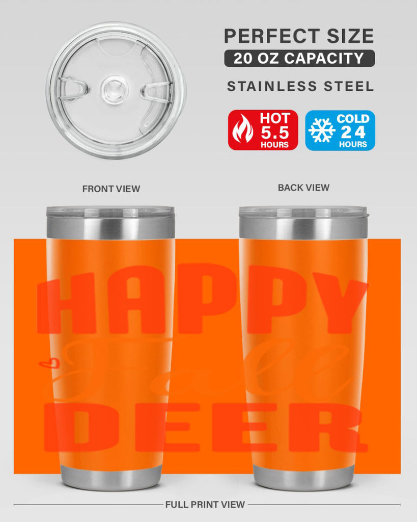 Happy Fall Deer Design 218#- fall- Tumbler