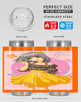 Happy and funny girl with black yellow dress in summer 41#- anime- Tumbler