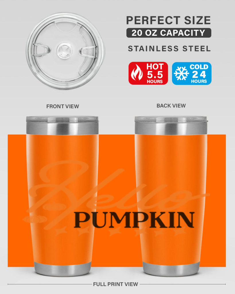 Hello Pumpkin 293#- fall- Tumbler
