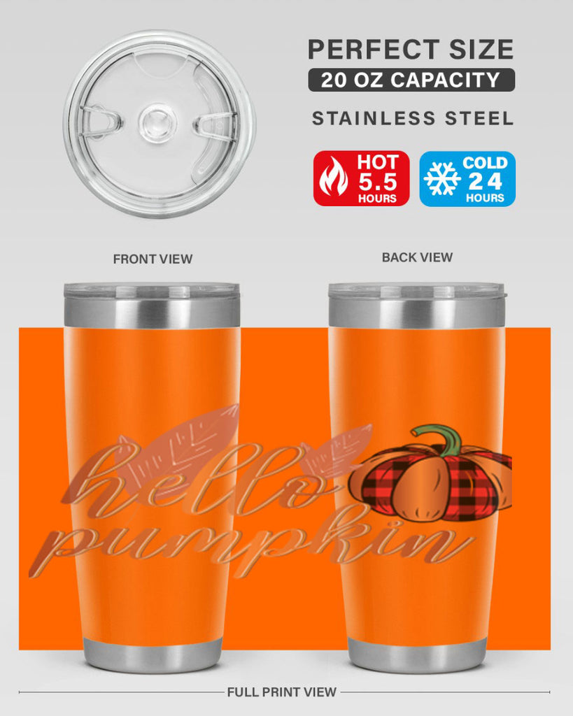 Hello Pumpkin 294#- fall- Tumbler