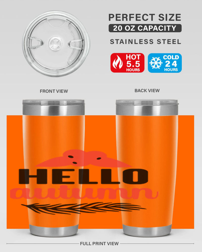 Hello autumn 269#- fall- Tumbler