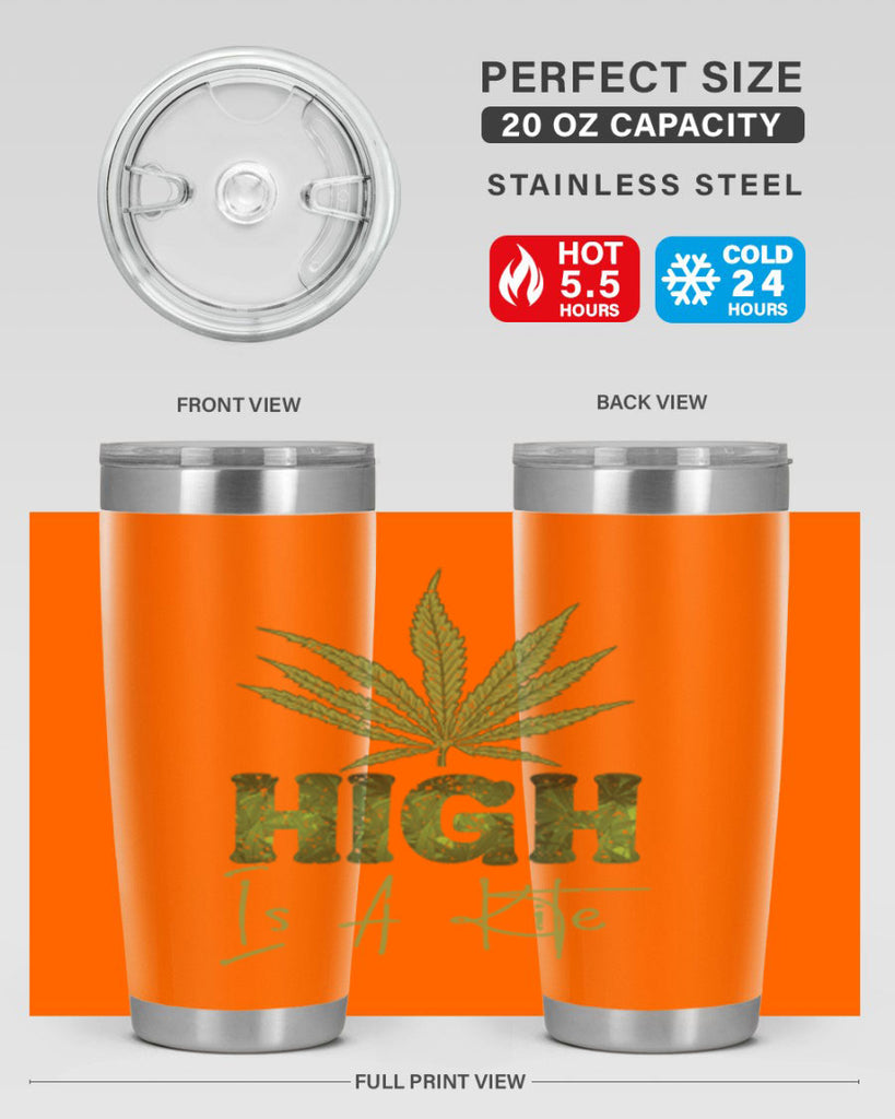 High Is A Kite Sublimation 115#- marijuana- Tumbler