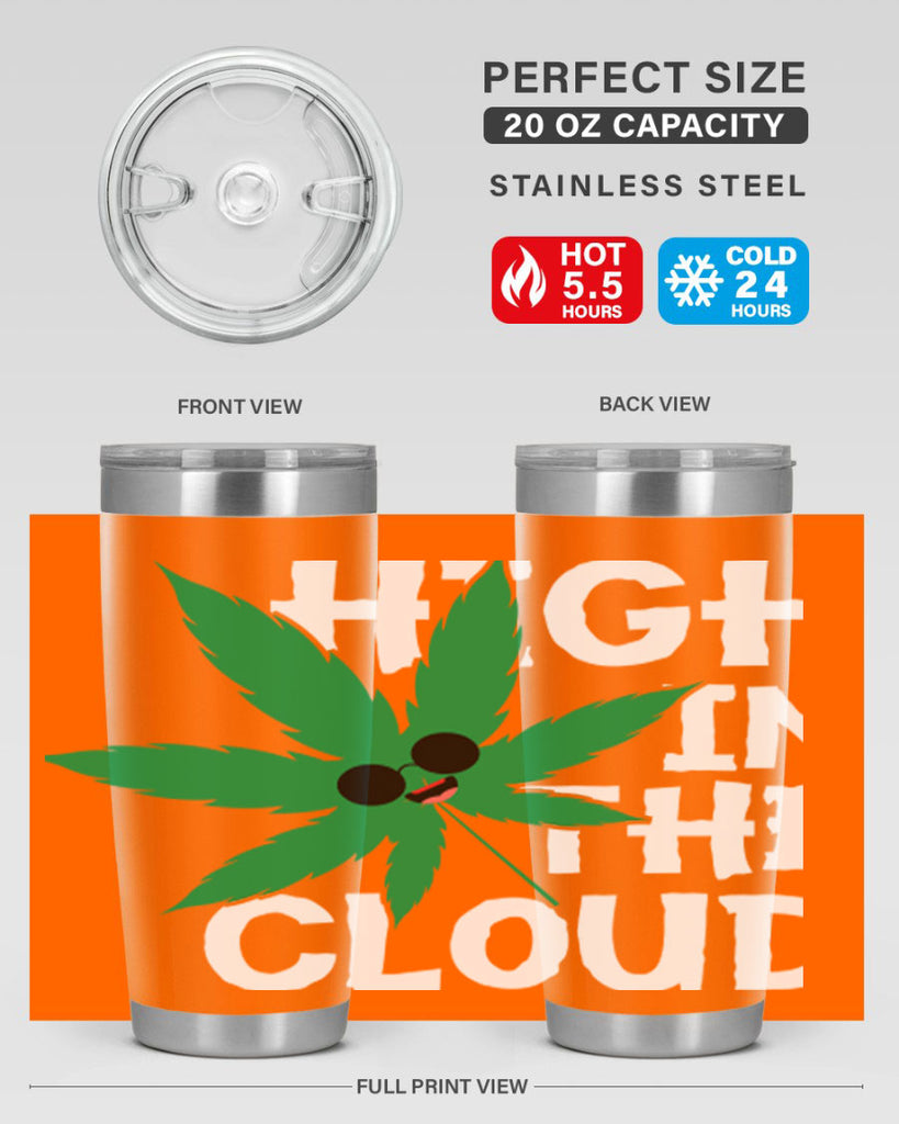 High in the cloud 114#- marijuana- Tumbler