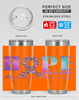 Hope For A Cure AlzheimerS Awareness 163#- alzheimers- Tumbler