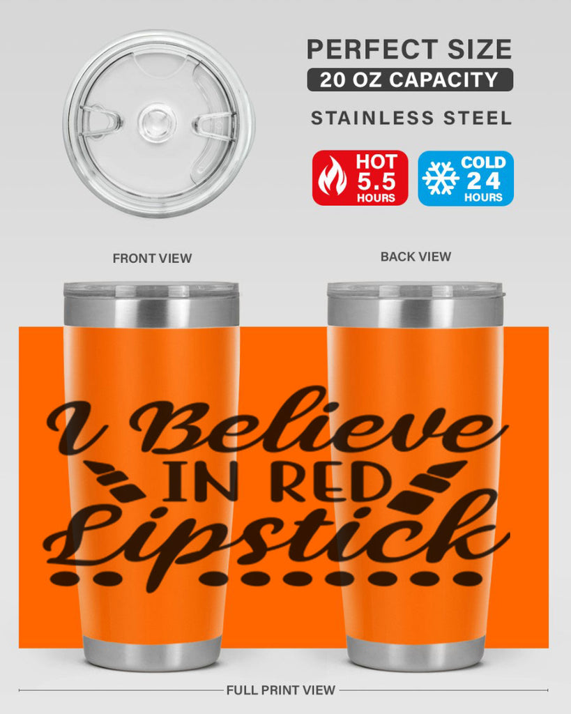 I Believe In Red Lipstick 106#- fashion- Cotton Tank