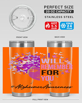 I Will Remember For You Alzheimer Awareness Womens Butterfly 181#- alzheimers- Tumbler